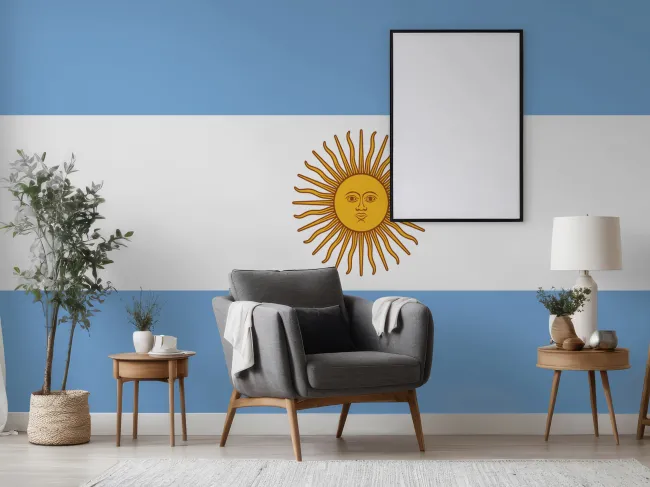 Argentina flag in apartment